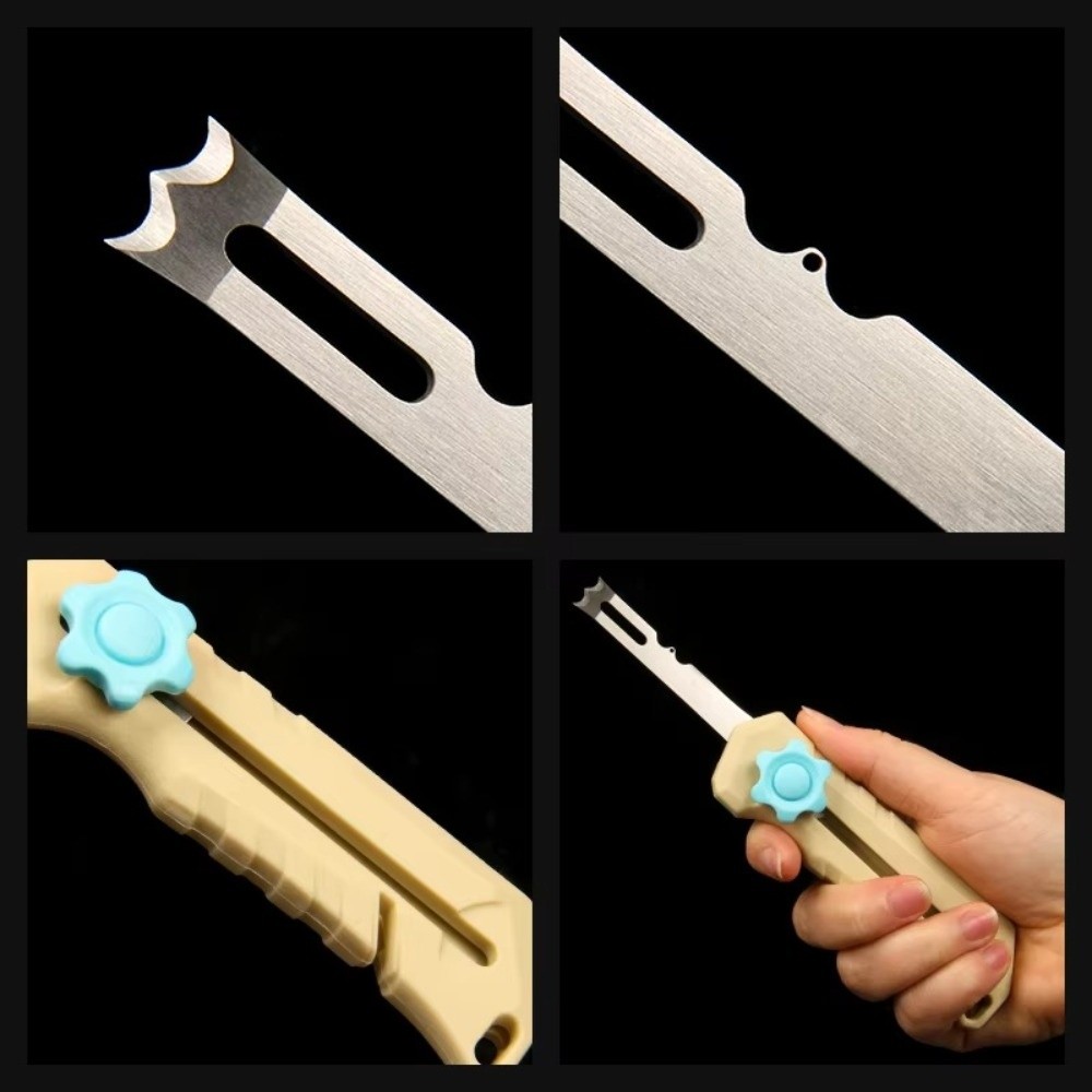Fishing Line Cutter - กรรไกรตัดสายเบ็ดตกปลาสแตนเลส ดีไซน์มีดอเนกประสงค์ เครื่องมือตกปลาอเนกประสงค์ แบบกรรไกรตัดสาย