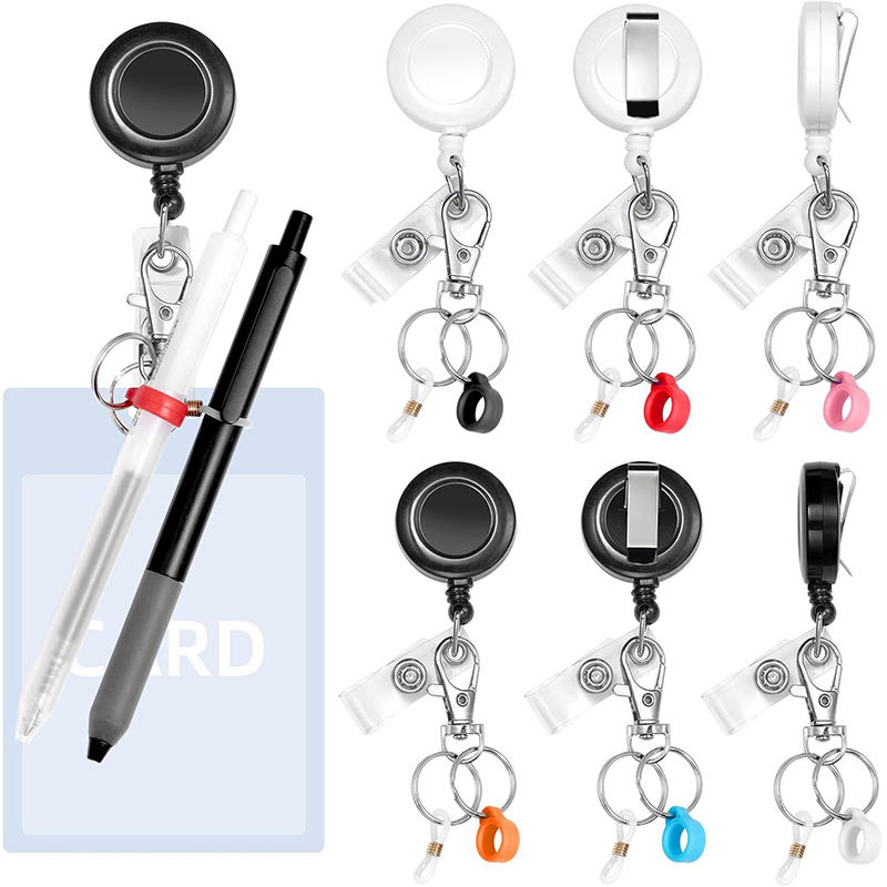 Penn Reel Fierce - ที่ใส่บัตรแบบดึงกลับได้ 1 ชิ้น พวงกุญแจแบบดึงกลับได้ สายคล้องบัตร สายคล้องป้ายชื่อ