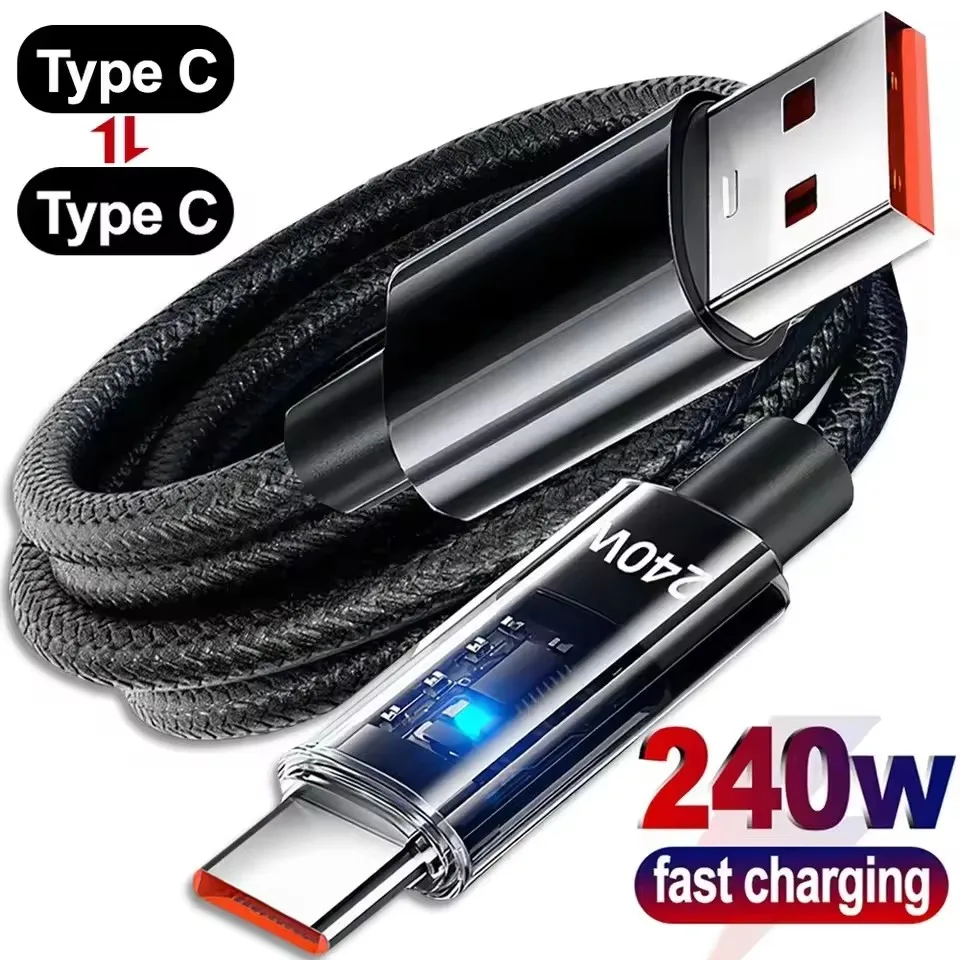 สายชาร์จคู่ 240W Type-C USB C  - Braided Line บทวิจารณ์และราคา